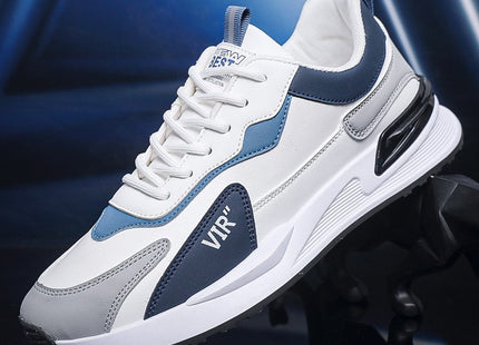 Men's Color Block Mesh Shoes Fashion Casual Lace-up Sneakers Outdoor Breathable Running Sports Shoes
