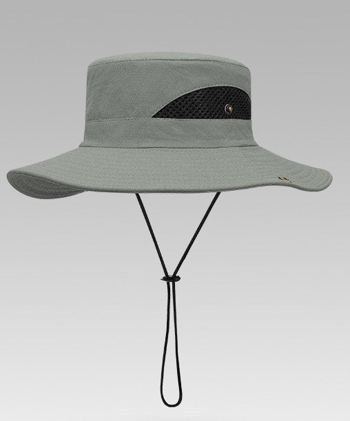 Summer Fisherman Hat Sunscreen UV Breathable Wearable Fishing Sunshade Mountaineering Big Brim Hat
