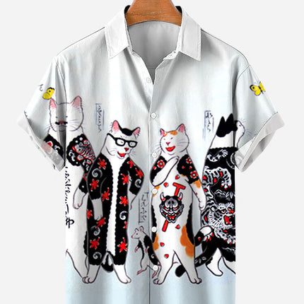 Men's 3D Fashion Printed Hawaiian Cartoon Shirt