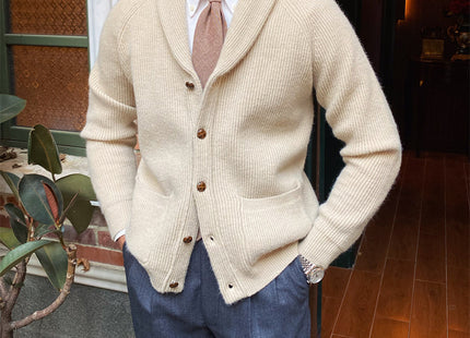 Thick Vintage Knitted Cardigan For Men Retro