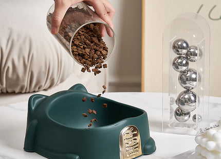 Pet Food Bowl Anti-Choking Cat Feeder Bowl Cat Neck Protection Food Bowl Raised Pet Cat Dog Food Bowls, Pet Food Bowls With Anti Slip Rubbers, Anti-Vomiting Prevent Choking