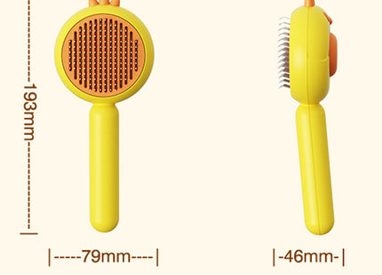 Magic Pet Hair Cleaner Brush,Pet Massage Brushes,Cat Grooming Brush,Self Cleaning Comb With Release Button For Removes Tangles Loose Fur For Short Or Long Haired Cats And Dogs