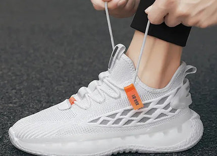 Mesh Sneakers Men Lace Up Running Shoes