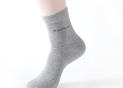Socks Solid Color Socks Men's Mid-tube Bamboo Fiber Socks Men