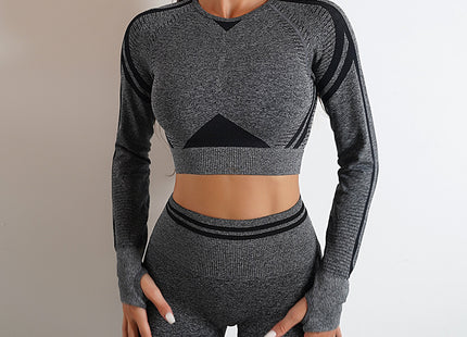 Seamless Yoga Pants Sports Gym Fitness Leggings Or Long Sleeve Tops Outfits Butt Lifting Slim Workout Sportswear Clothing