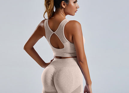 2pcs Yoga Set Women's Vest And Shorts Tracksuit Seamless Workout Sportswear Gym Clothing High Waist Leggings Fitness Sports Suits