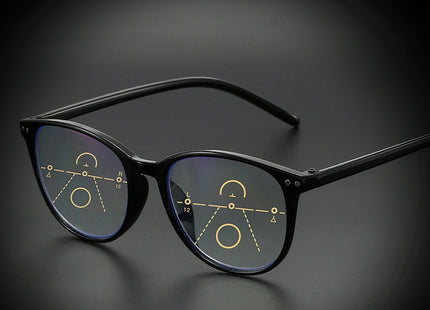 New Retro Anti-blue Light Progressive Multi-focus Old Presbyopic Glasses