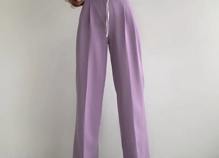 TrendChic - High-Waist Wide Leg Trousers