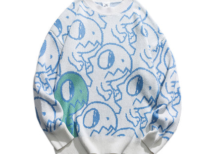 Collision Cartoon Pattern Jumper For Men