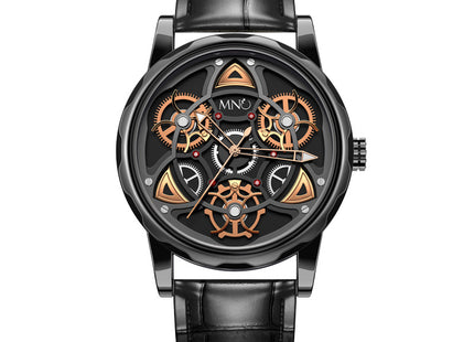 Black Gold Trend Three Dimensional Watch Personality Gear Gyro Season To Run Watch Men