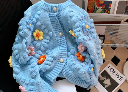 Design Sense Loose All-matching Top Sweet Style Short Cardigan