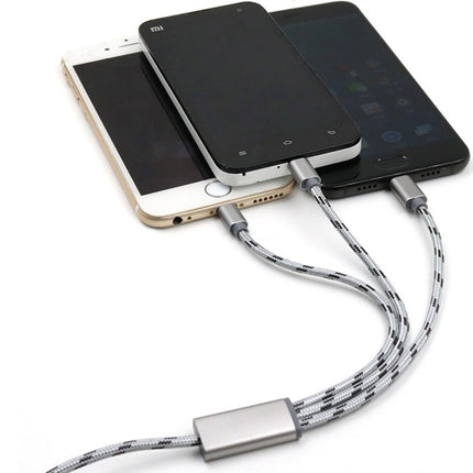 Three-in-one Data Cable USB Cable Short TYPE-C Mobile Phone Universal Three-in-one Charge Cable