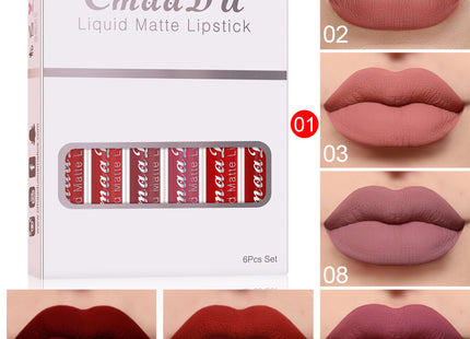 6 Boxes Of Matte Non-stick Cup Waterproof Lipstick Long Lasting Lip Gloss