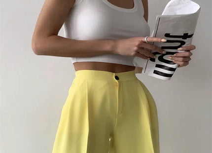 TrendChic - High-Waist Wide Leg Trousers