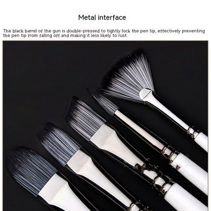 Full Set Nylon Hair Brush Watercolor Acrylic Painting Brush 12 PCs Suit Art Supplies