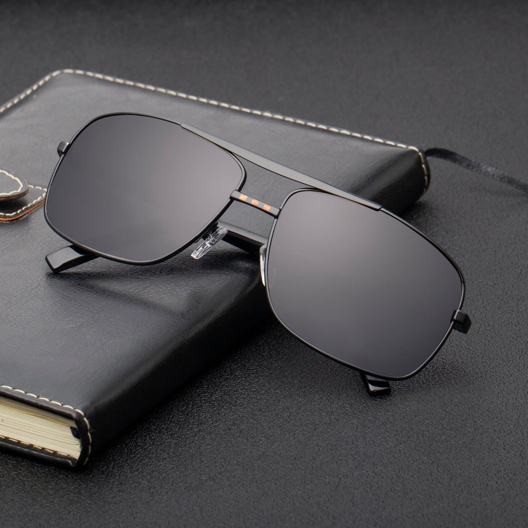 New Sunglasses Men's 0256ATTITUDE Retro Square Frame Slingshot Sunglasses Men's Fashion Wholesale Shades