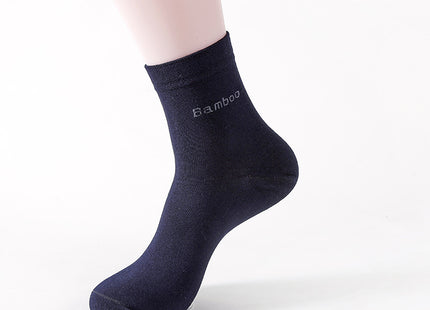 Socks Solid Color Socks Men's Mid-tube Bamboo Fiber Socks Men