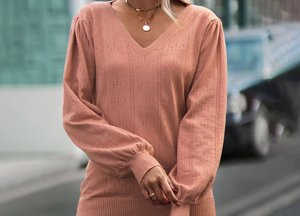 Temperament Leisure Long Sleeve V-neck Sweater