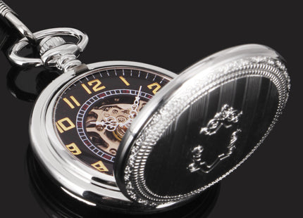 Shield Automatic Mechanical Pocket Watch Gifts For Men And Women