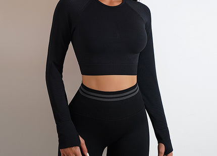 Seamless Yoga Pants Sports Gym Fitness Leggings Or Long Sleeve Tops Outfits Butt Lifting Slim Workout Sportswear Clothing