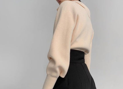 Paul Lapel Elegant Top Sweater