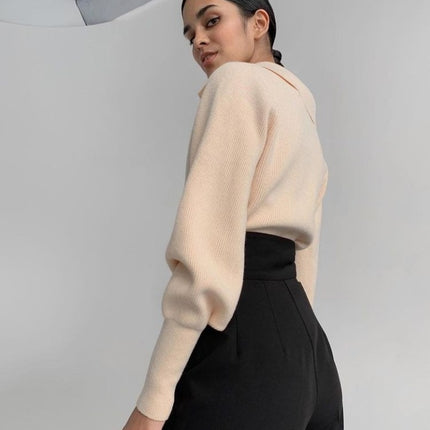 Paul Lapel Elegant Top Sweater