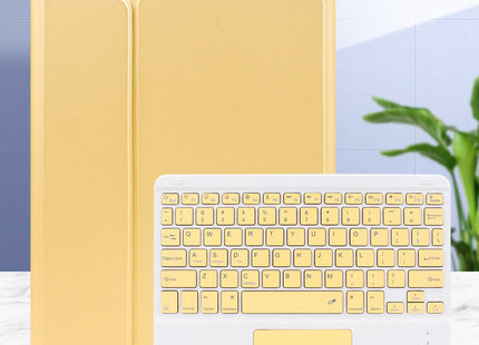 Touch Bluetooth Keyboard Protective Cover Candy Pen Slot Leather Case
