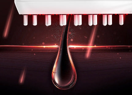 New Electric Anion Hair Care Hair Brush Micro Current Red Blue Light Vibration Massage