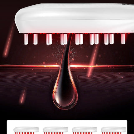New Electric Anion Hair Care Hair Brush Micro Current Red Blue Light Vibration Massage