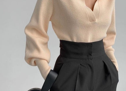 Paul Lapel Elegant Top Sweater