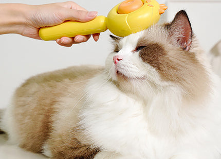 Magic Pet Hair Cleaner Brush,Pet Massage Brushes,Cat Grooming Brush,Self Cleaning Comb With Release Button For Removes Tangles Loose Fur For Short Or Long Haired Cats And Dogs