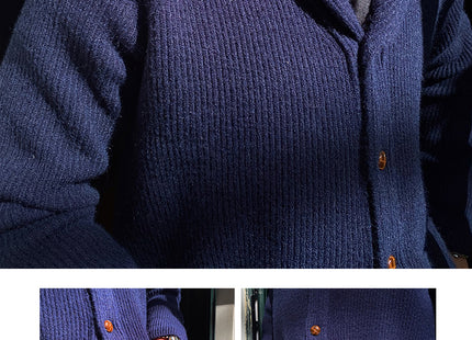 Thick Vintage Knitted Cardigan For Men Retro