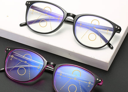 New Retro Anti-blue Light Progressive Multi-focus Old Presbyopic Glasses