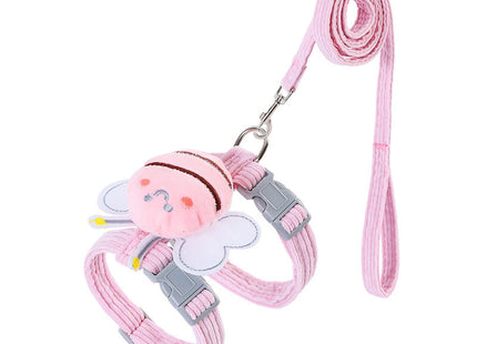 Cat Harness Leash Set With Cute Bee Plaid Cats Escape Proof - Adjustable Kitten Harness For Large Small Cats, Lightweight Soft Petsafe Harness Yellow Plaid Bee