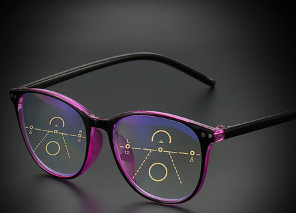 New Retro Anti-blue Light Progressive Multi-focus Old Presbyopic Glasses