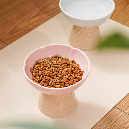 Neck Protecting Health Glaze Ceramic Pet Bowl