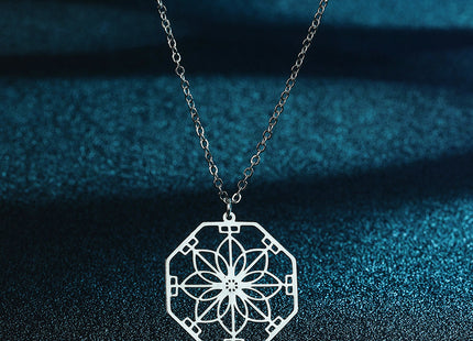 Mandala Flower Pendant Necklace Jewellery