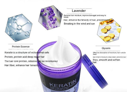 Lavender Non-Steamed Hair Care Nutrition Hair Mask Multi-Effect Repair Manic Soft Hair Treatment Ointment