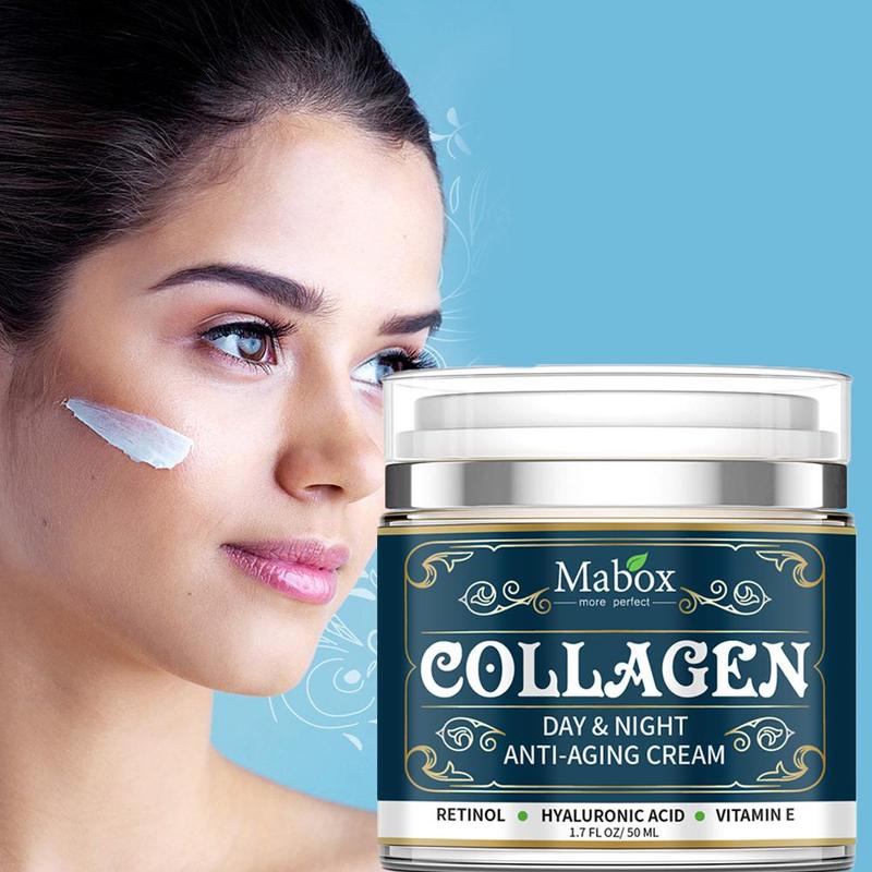 Productos para el cuidado de la piel: crema facial hidratante con colágeno