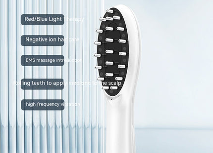 New Electric Anion Hair Care Hair Brush Micro Current Red Blue Light Vibration Massage