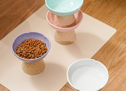 Neck Protecting Health Glaze Ceramic Pet Bowl