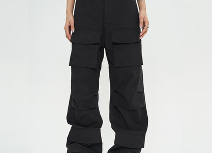 Multi Pocket Tooling Wide Leg Trousers For Men