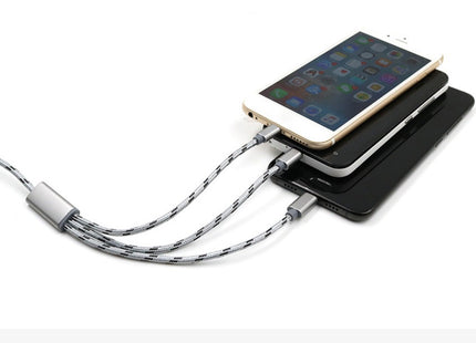 Three-in-one Data Cable USB Cable Short TYPE-C Mobile Phone Universal Three-in-one Charge Cable