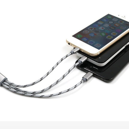 Three-in-one Data Cable USB Cable Short TYPE-C Mobile Phone Universal Three-in-one Charge Cable