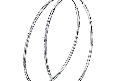 925 Sterling Silver Circle Endless Hoop Earrings as Gifts for Women