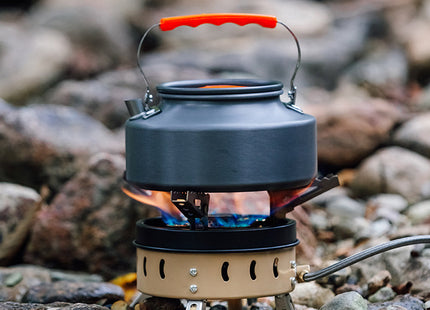 Portable Windproof Camping Cookout Gas Stove Holder Set