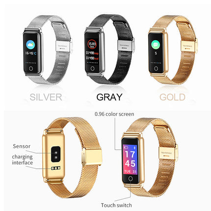 New Y8 Color Screen Full Metal Watch Smart Bracelet Heart Rate And Blood Pressure
