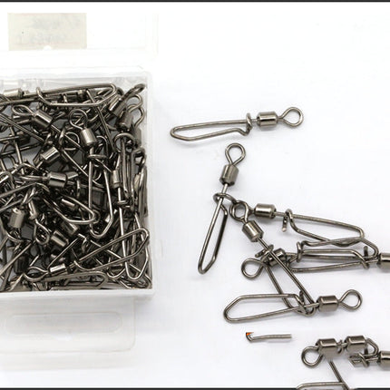 50PCS Snap Swivels Ball Bearing With Coastlock Swivels Rolling Sea Connector