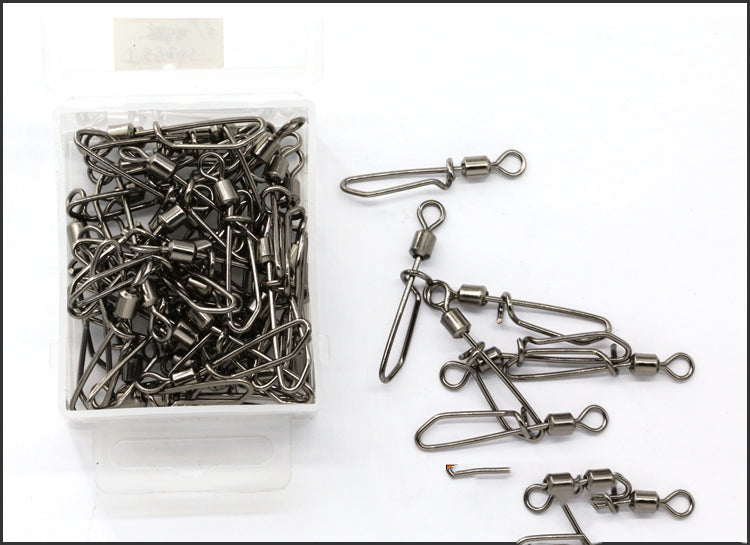 50PCS Snap Swivels Ball Bearing With Coastlock Swivels Rolling Sea Connector