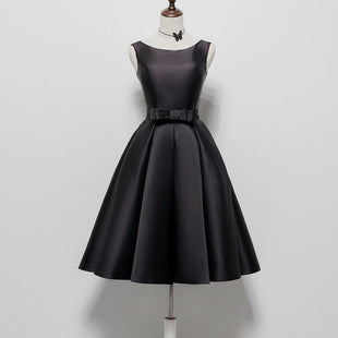 Hepburn Style Elegant Backless Dress